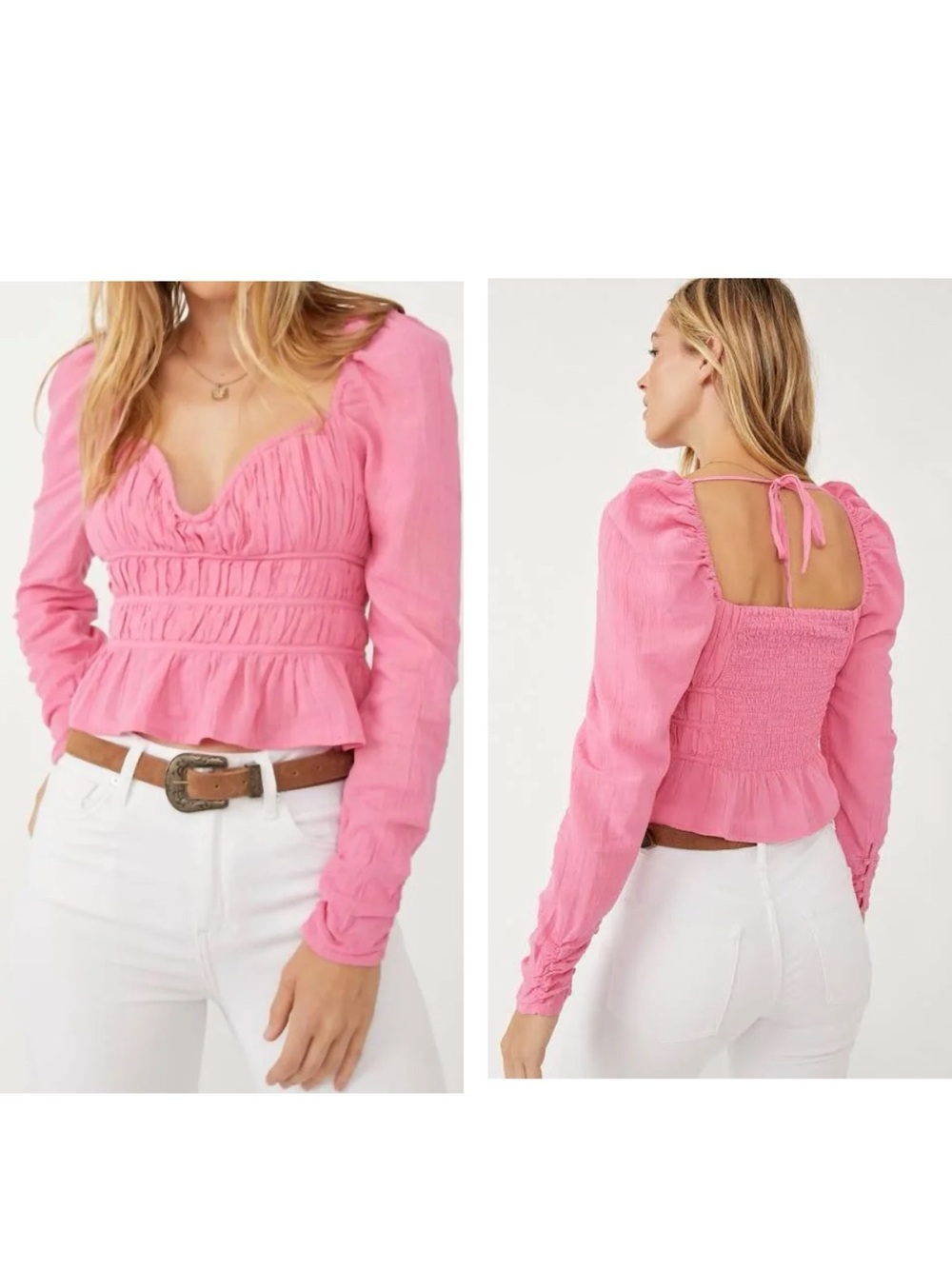 Free people Chloe Sweetheart Top - Pink